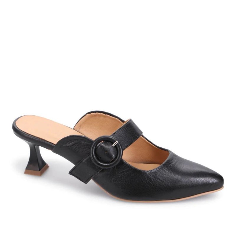 WOMEN'S VIDA HEELED MULE-BLACK