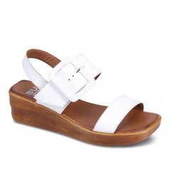 WOMEN'S MARCIA WEDGE SANDAL-WHITE