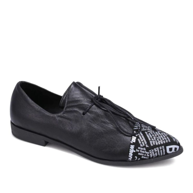 WOMEN'S BAILEY FLAT-BLACK NEWSPRINT/BLACK