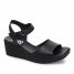 WOMEN'S FRANCIS WEDGED SANDAL-BLACK