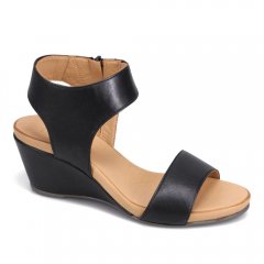 WOMEN'S IDA WEDGE SANDAL-BLACK