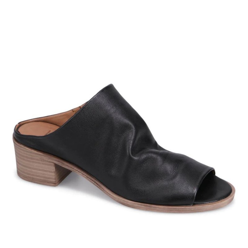 WOMEN'S OCEAN HEELED MULE-BLACK