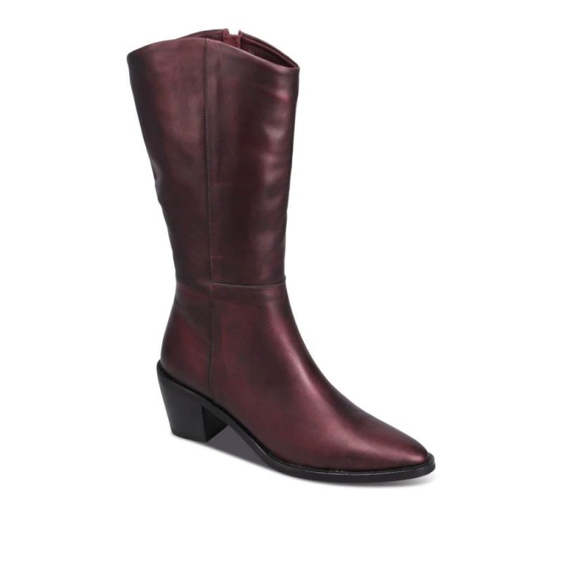 WOMEN'S VANESSA MID BOOT-BORDEAUX METALLIC